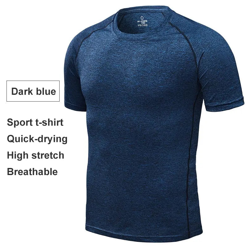 Men Running T-Shirts Dark Blue