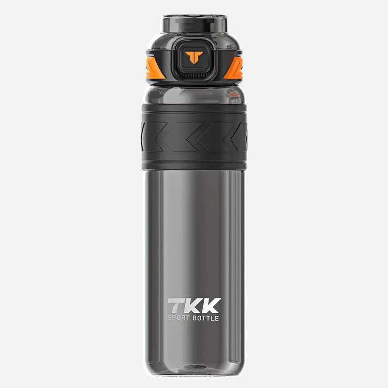 Portable Straw Sports Water Bottle Black