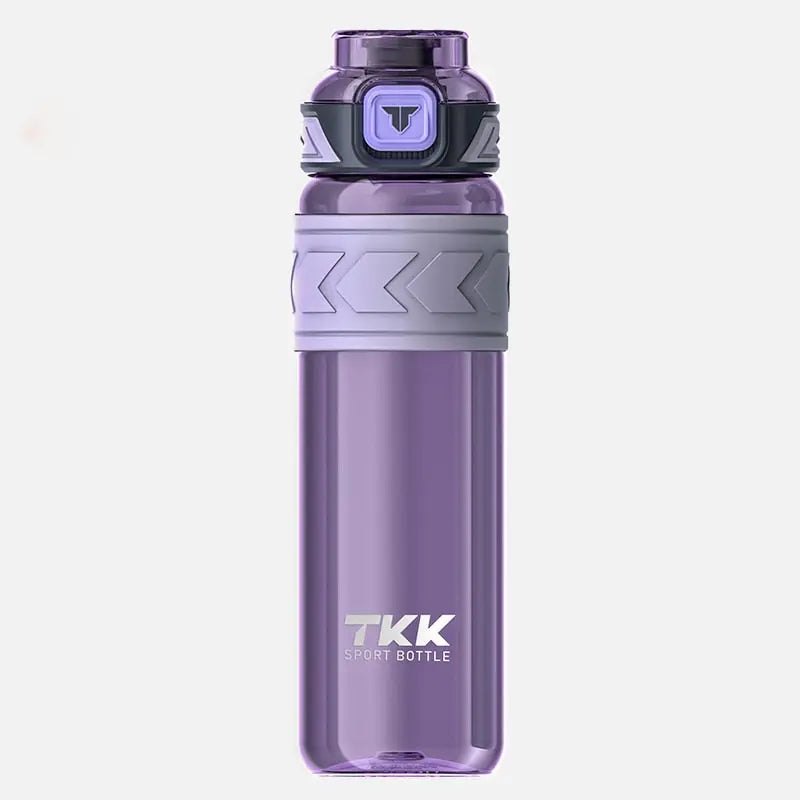 Portable Straw Sports Water Bottle Purple