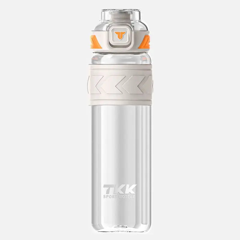 Portable Straw Sports Water Bottle White