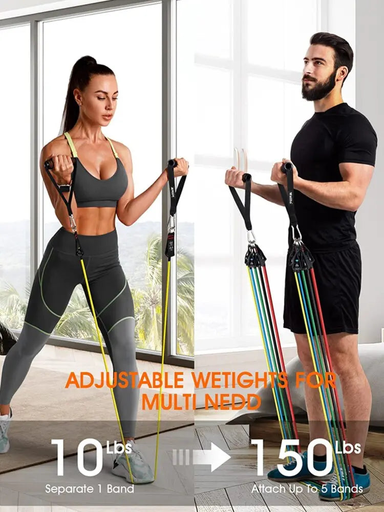 Resistance Bands Set - 11 to 16 pieces