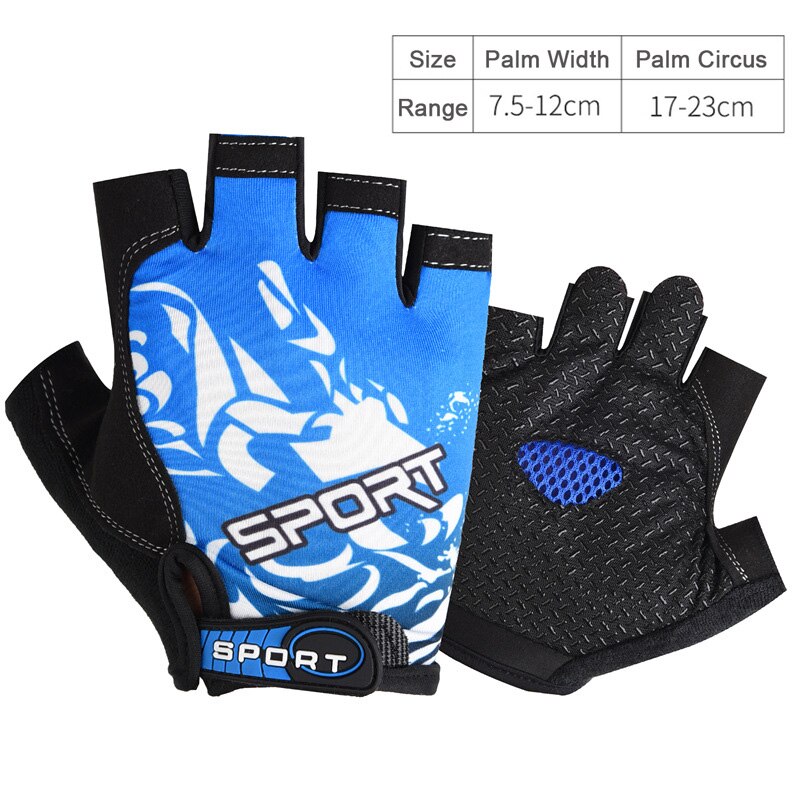 Summer Ice Silk Biker Motorcyclist Gloves Classic Blue