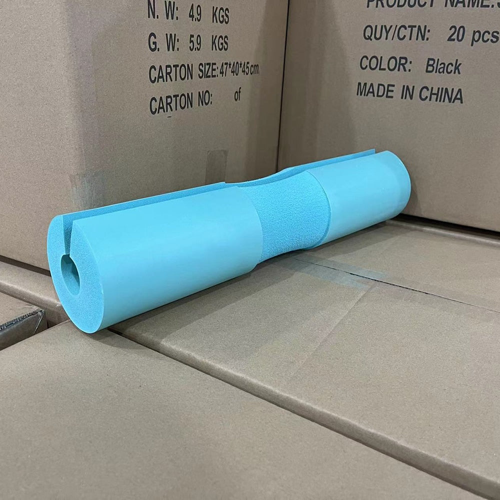 Gym Weightlifting Barbell Pad Light Blue Pad