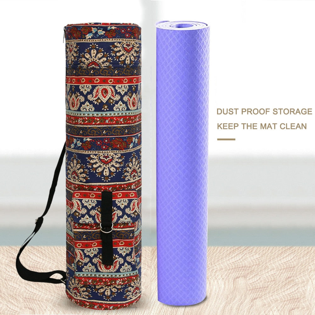 Women Canvas Yoga Mat Storage Bags