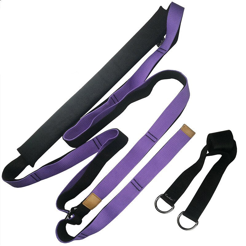 Adjustable Stretch Exercises Aerial Hammock Rope purple
