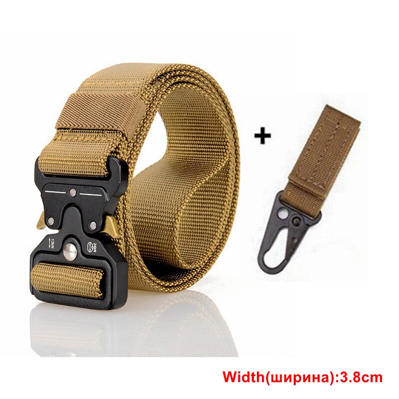 Men Sports Military Army Tactical Belts 3.8cm K Belt 1 Hook