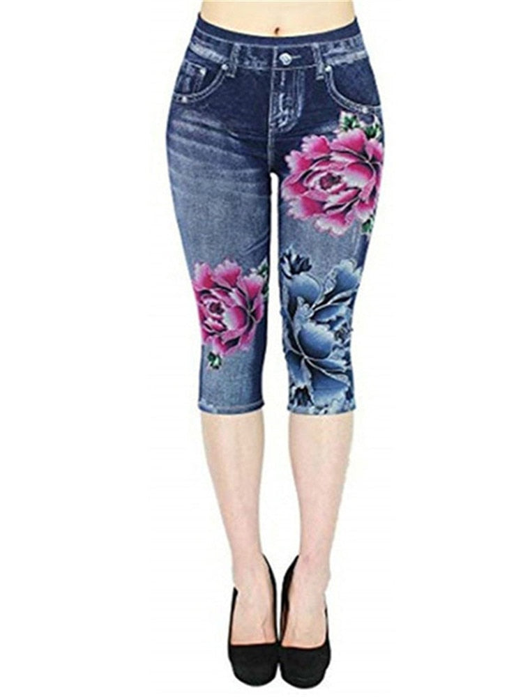 Flower Printed Capris Women Sexy Short Flowers style