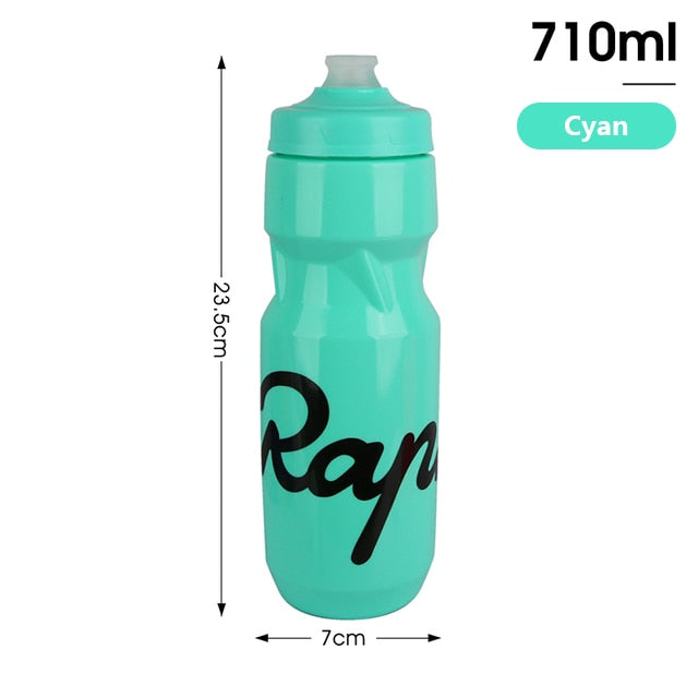 Fitness Running Lock Cup Water Bottle Cyan 710ml