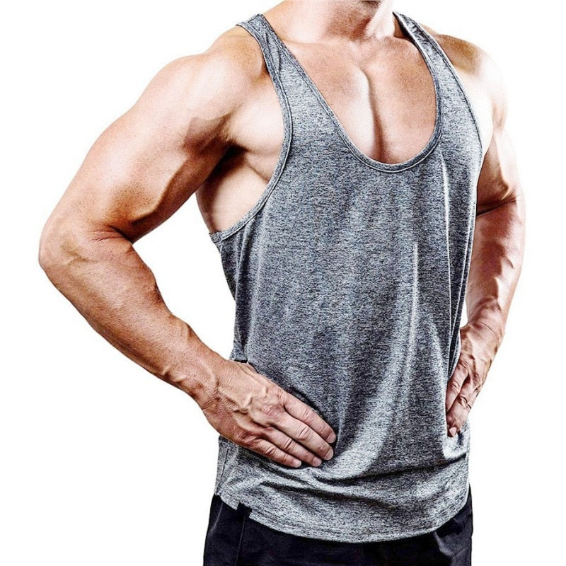 Mens Bodybuilding Tank Tops Combat grey