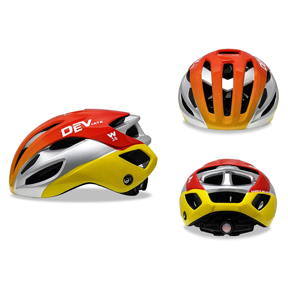 Cycling Ultralight Helmet 036-2 Yellow Red L 57-61CM