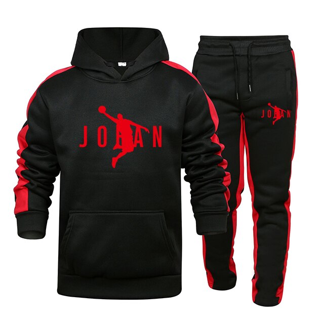 Men Sportswear Hoodie Sets black 1