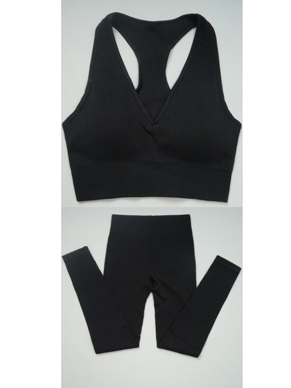 Women Summer Ribbed Gym Set