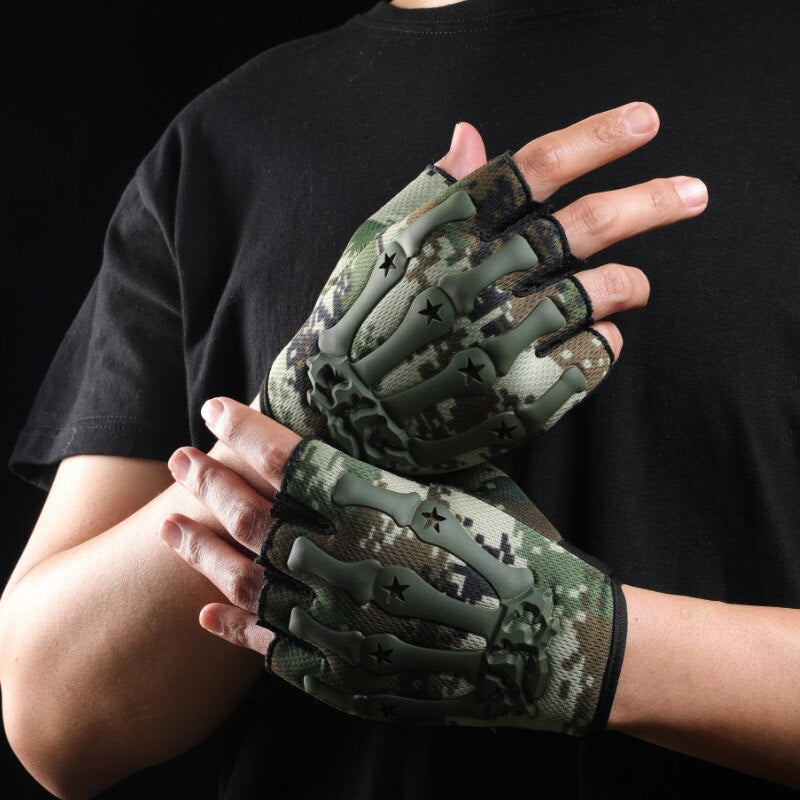 Men Half Finger Gym Gloves