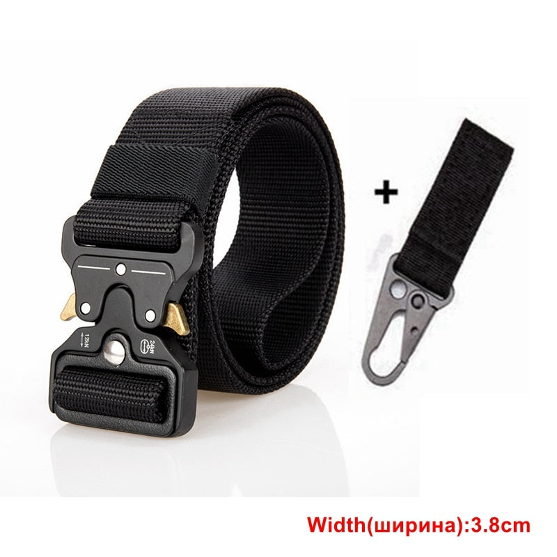 Men Sports Military Army Tactical Belts 3.8cm B Belt 1 Hook