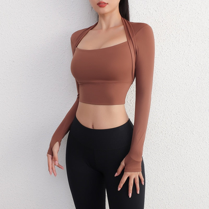 Long Sleeve Padded Yoga Shirts