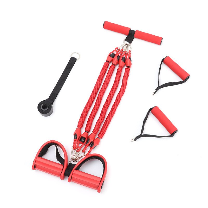 Multifunction Pedal Resistance Bands Red