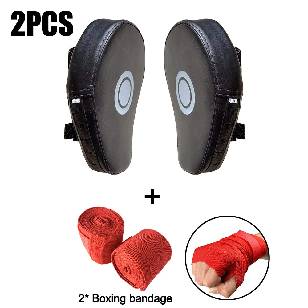 Curved Boxing Muay Thai Hand Target 2PCS Set Black China