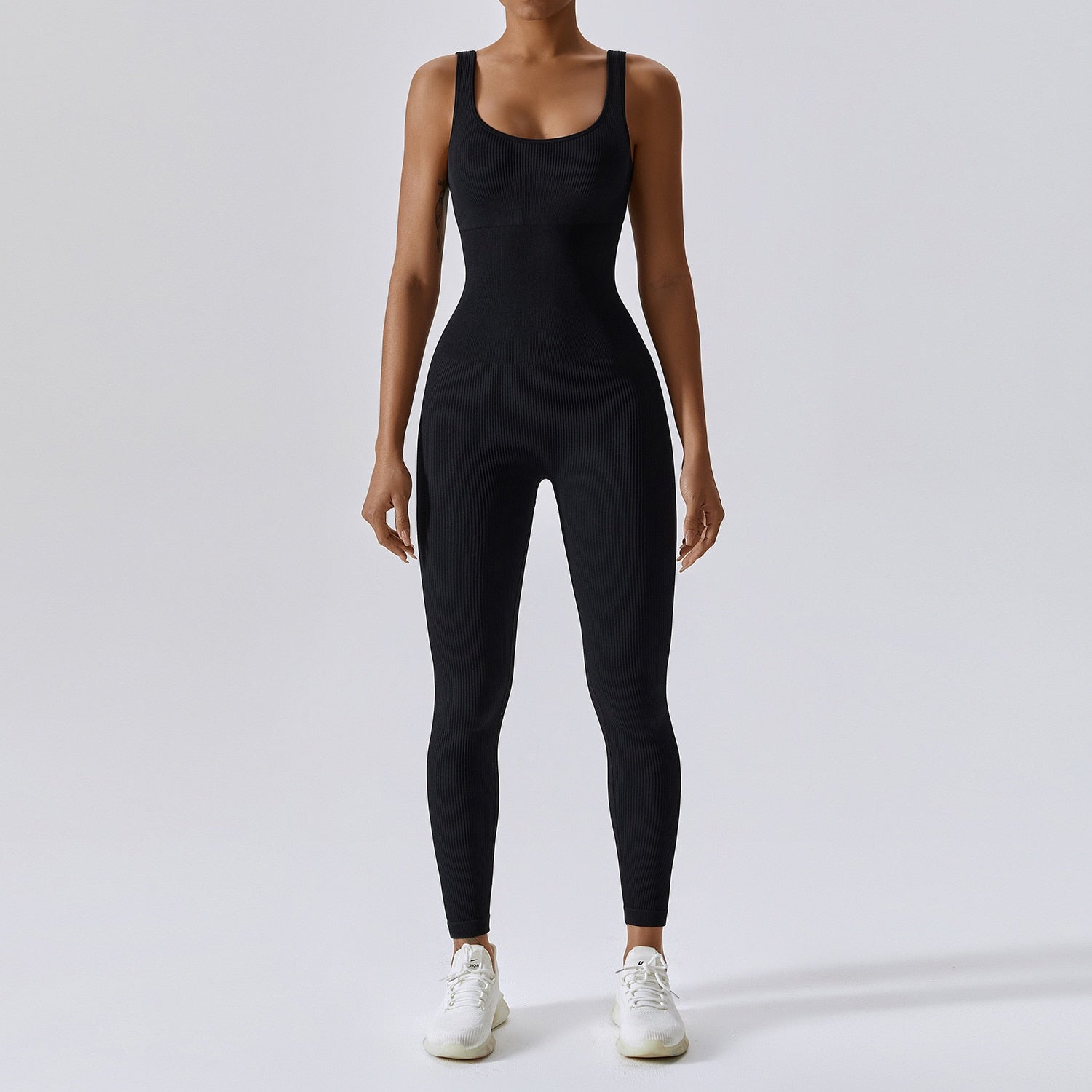 Women Seamless One-piece Jumpsuit Black