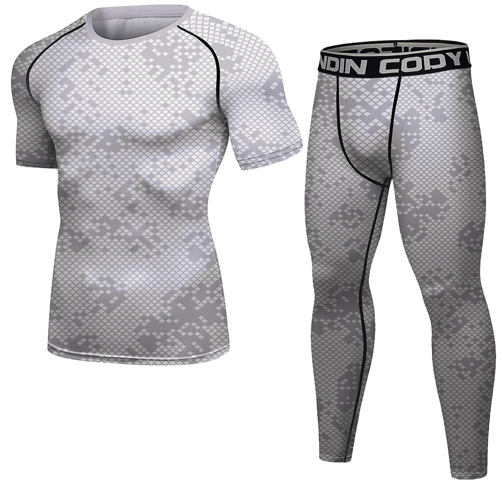 Men Compression Tracksuit Tight Set 6