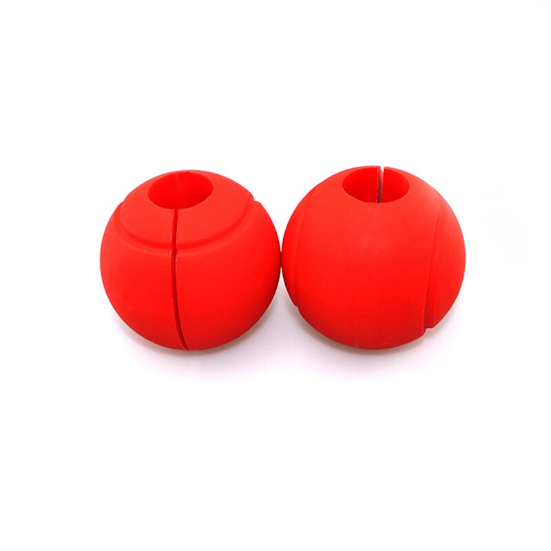 Round Silicone Dumbbell Grips 1pcs red