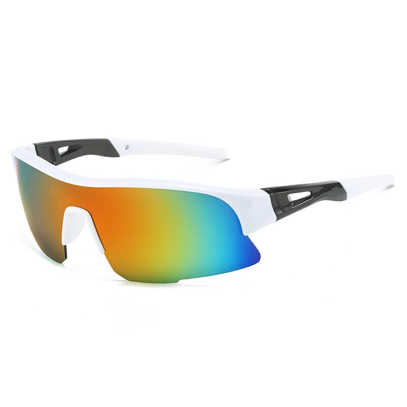 Man Safety Protective Cycling Sunglasses WHITE RED
