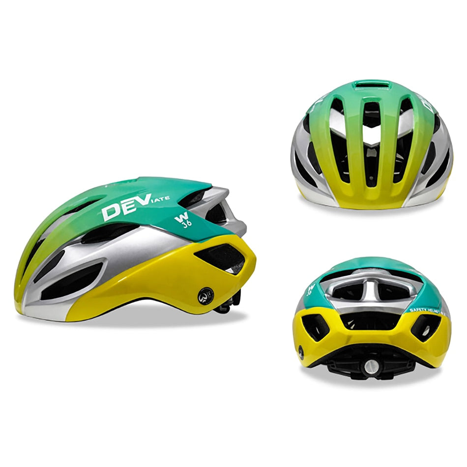 Cycling Ultralight Helmet 036-2 Yellow Blue L 57-61CM