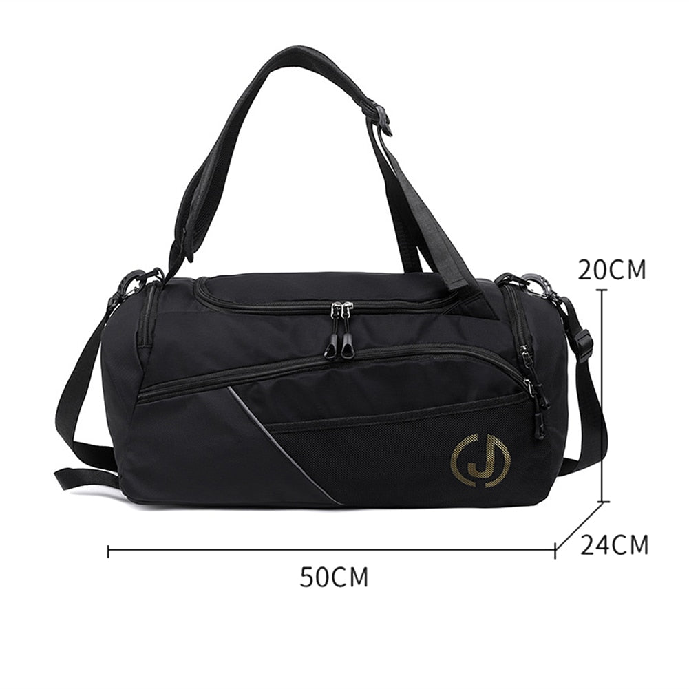 Men Women Large Capacity Fitness Handbags Style A Black