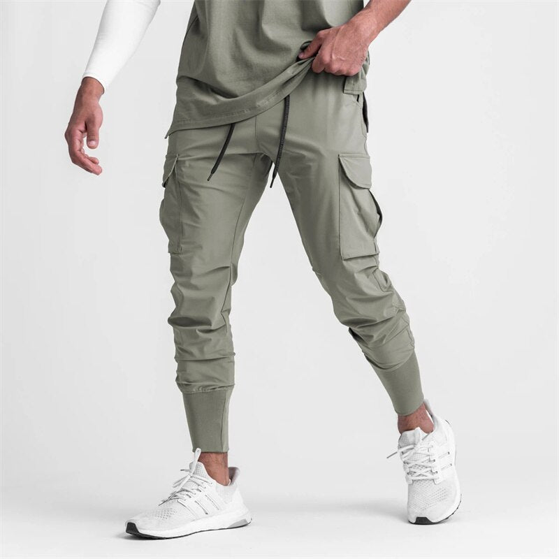 Men Quick-Drying Fitness Trousers Light green