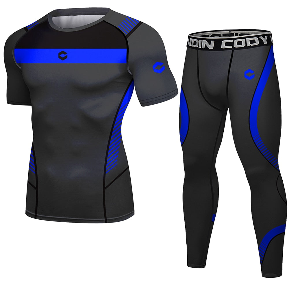 Men Compression Tracksuit Tight Set 22