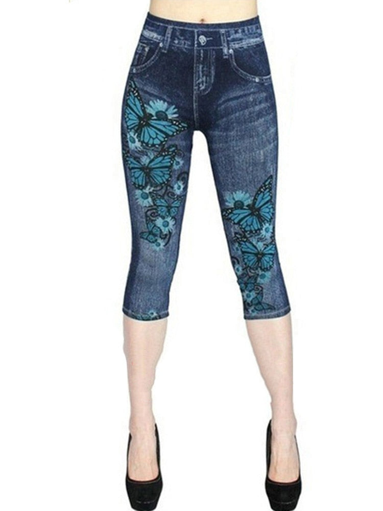 Flower Printed Capris Women Sexy Short