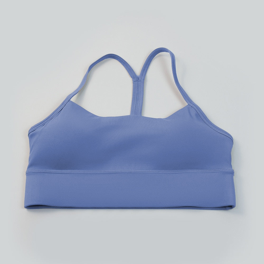 Shock proof Women Sports Fitness Bra Haze blue