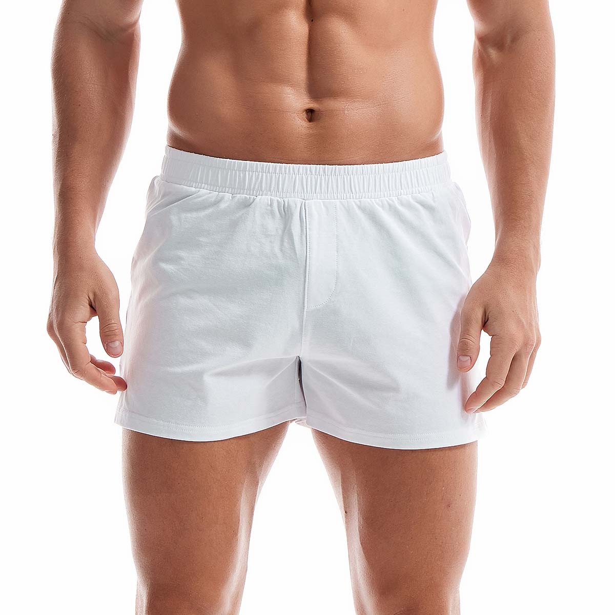 Mens Cotton Sleep Bottoms White