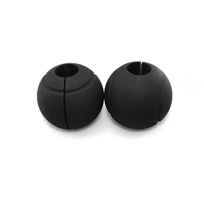 Round Silicone Dumbbell Grips 1pcs black