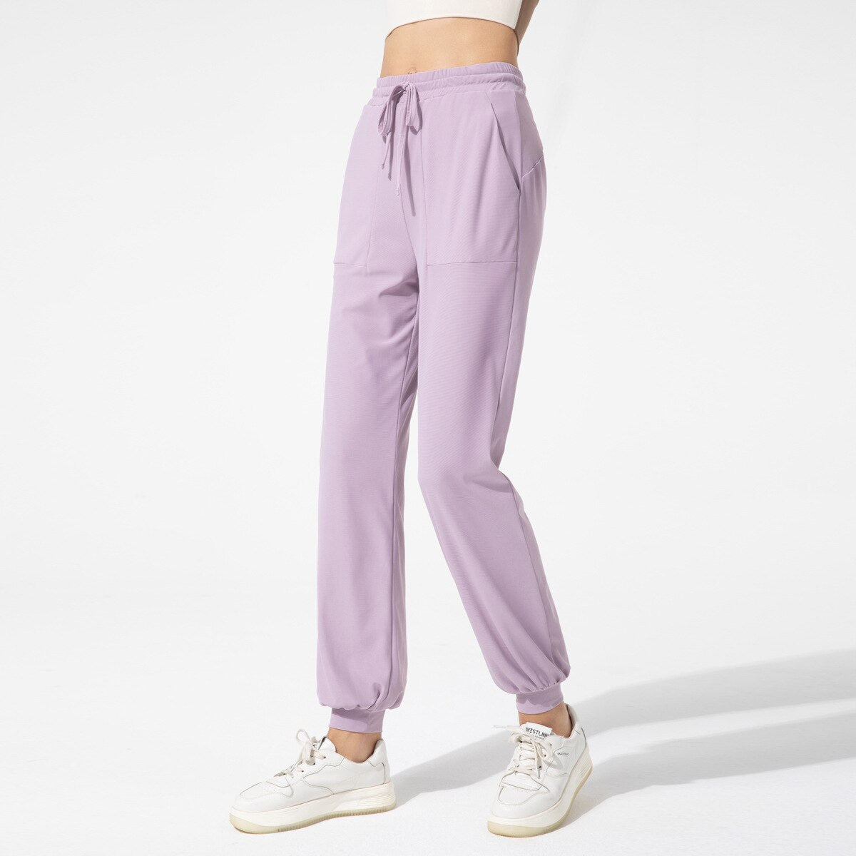 Women Loose Gym Quick Dry Trousers Purple