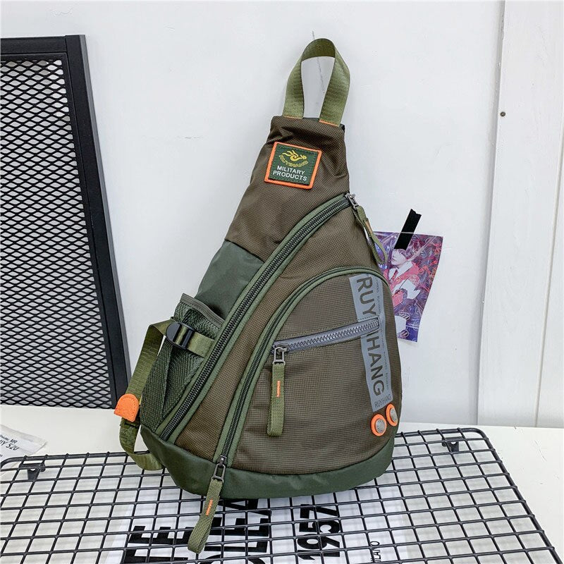 Men Multifunction Shoulder Bag Army Green