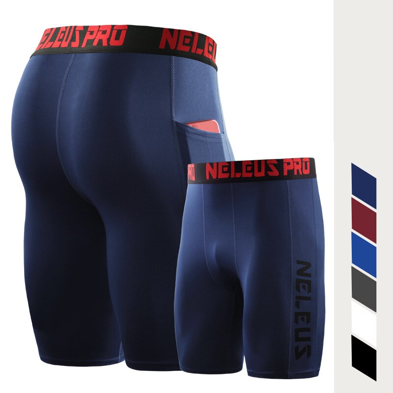 Men Quick Dry Leggings Shorts Type 2-navy