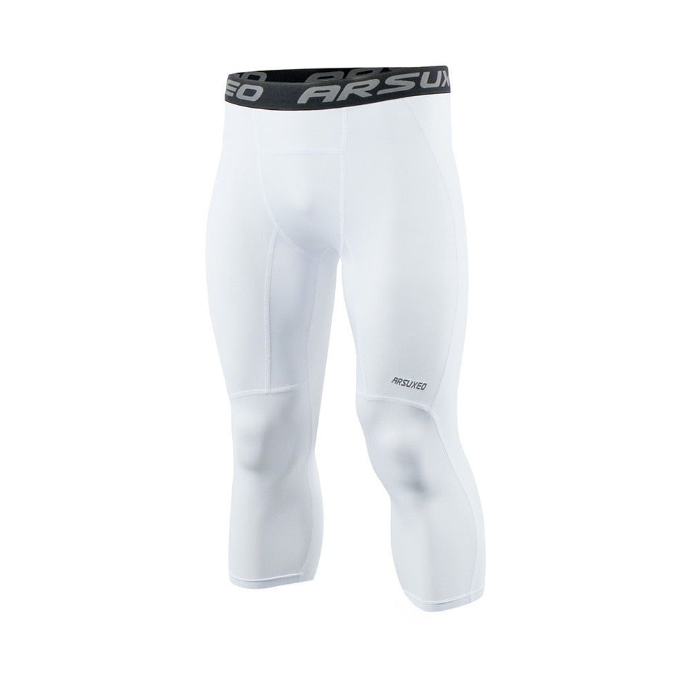 Men GYM Fitness Training Pants K75 White