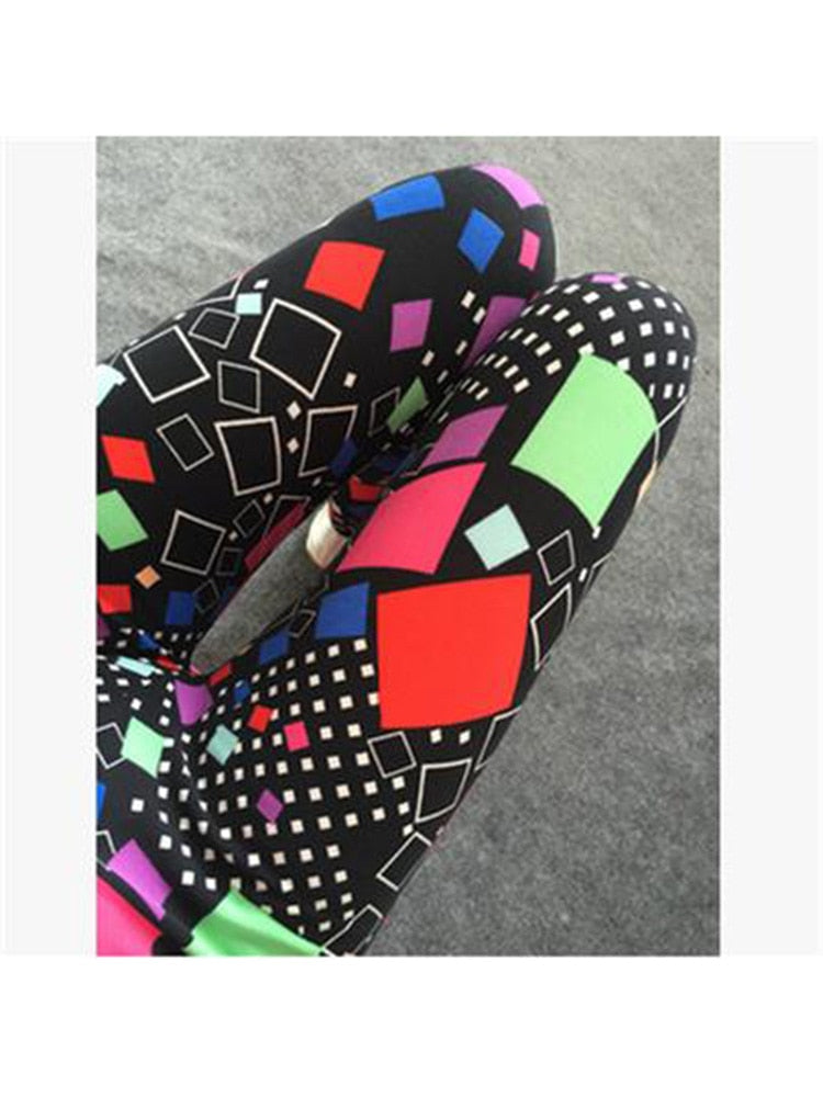 Women Printing High Quality Leggings Tetris