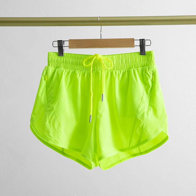 Women's High Waist Gym Wear Shorts Flash Green