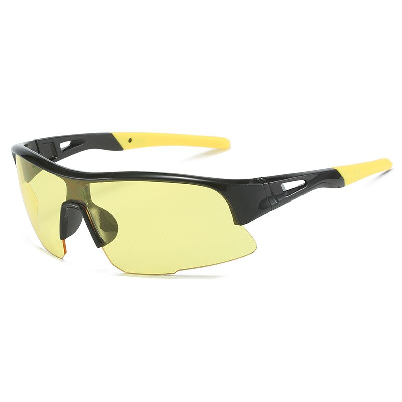 Man Safety Protective Cycling Sunglasses BLACK YELLOW