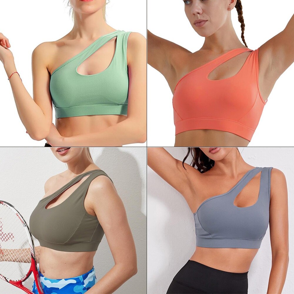 Sexy One Shoulder Yoga Bras