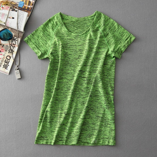 Women Quick Dry Sports Yoga Shirt Green