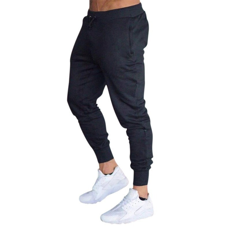 Men Gym Sports Sweatpants Black