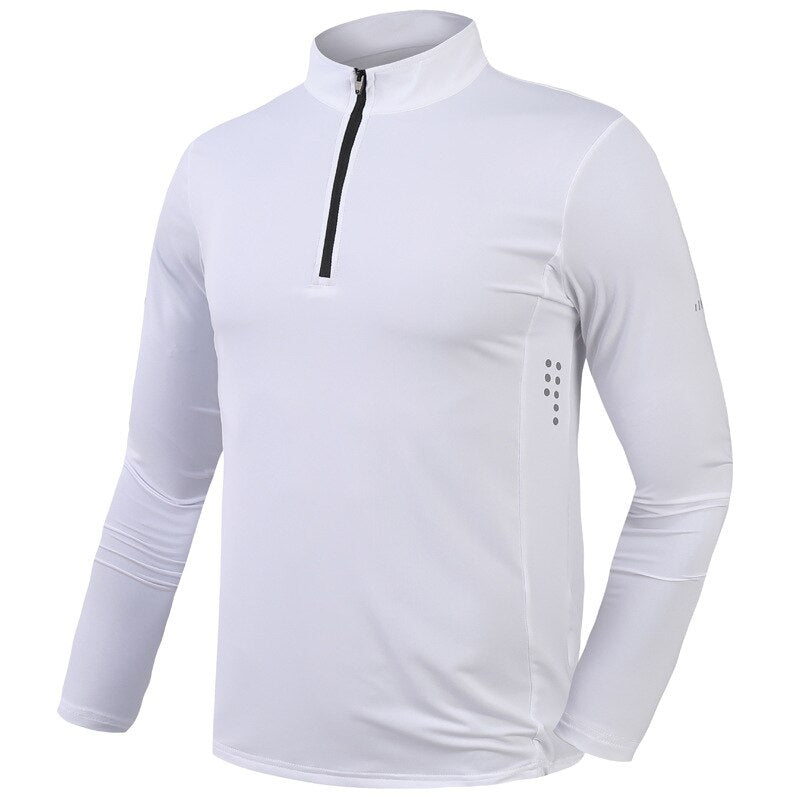 Men Quick Dry breathable Running Shirt White