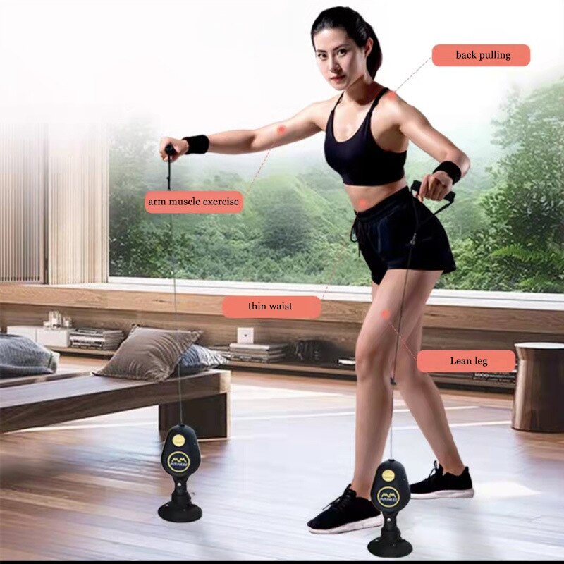 Fitness Pull Rope Trainer With Suction Cups