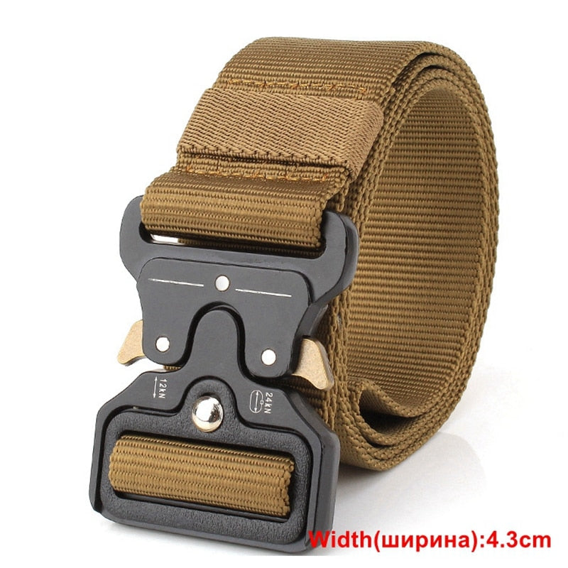 Men Sports Military Army Tactical Belts 4.3cm(wide) Khaki