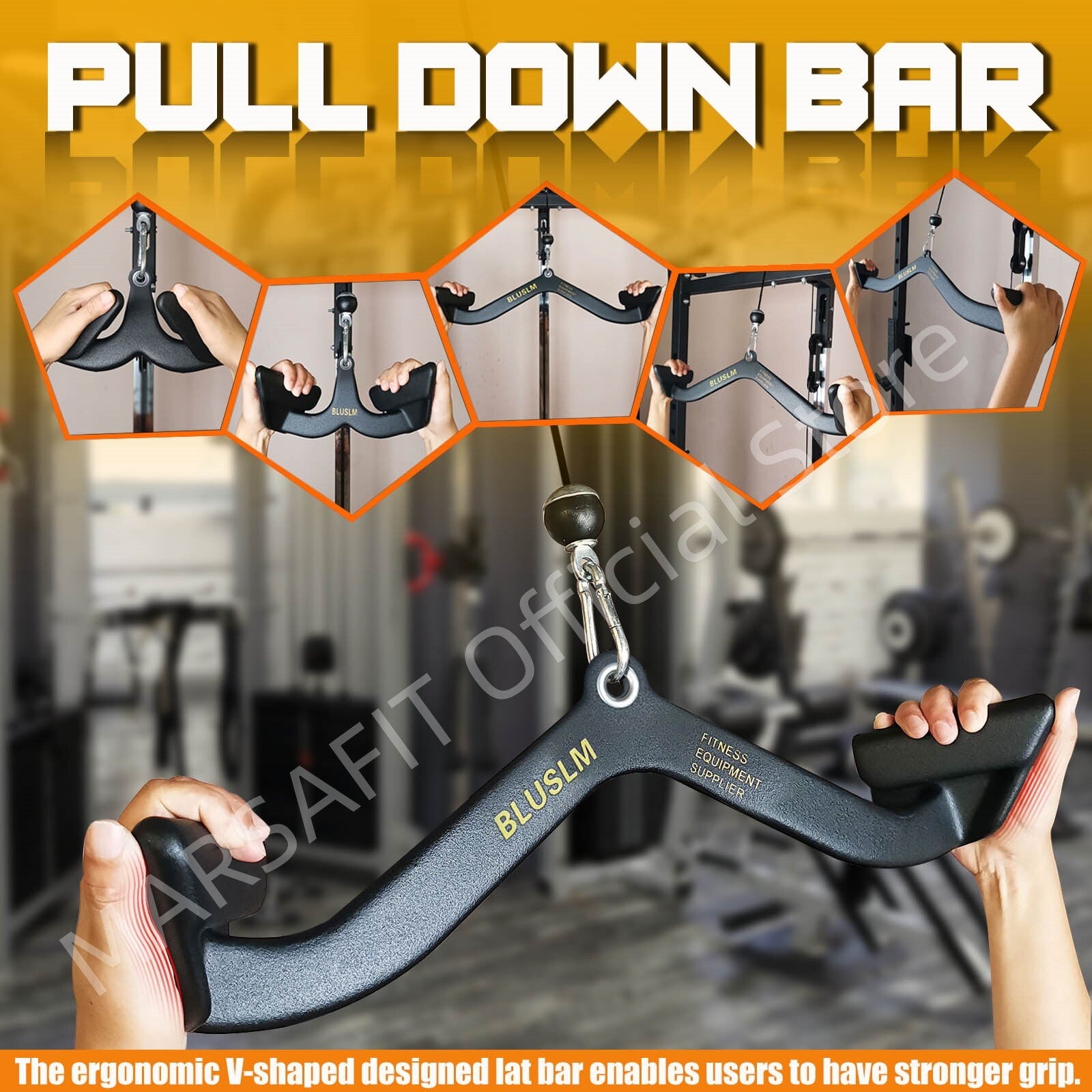 Fitness 7Pcs LAT Pull Down Handle