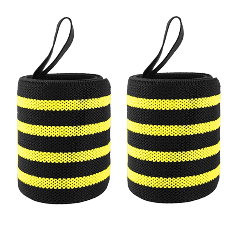 Weight Lifting Gym Wrist Wrap yellow-IV free size