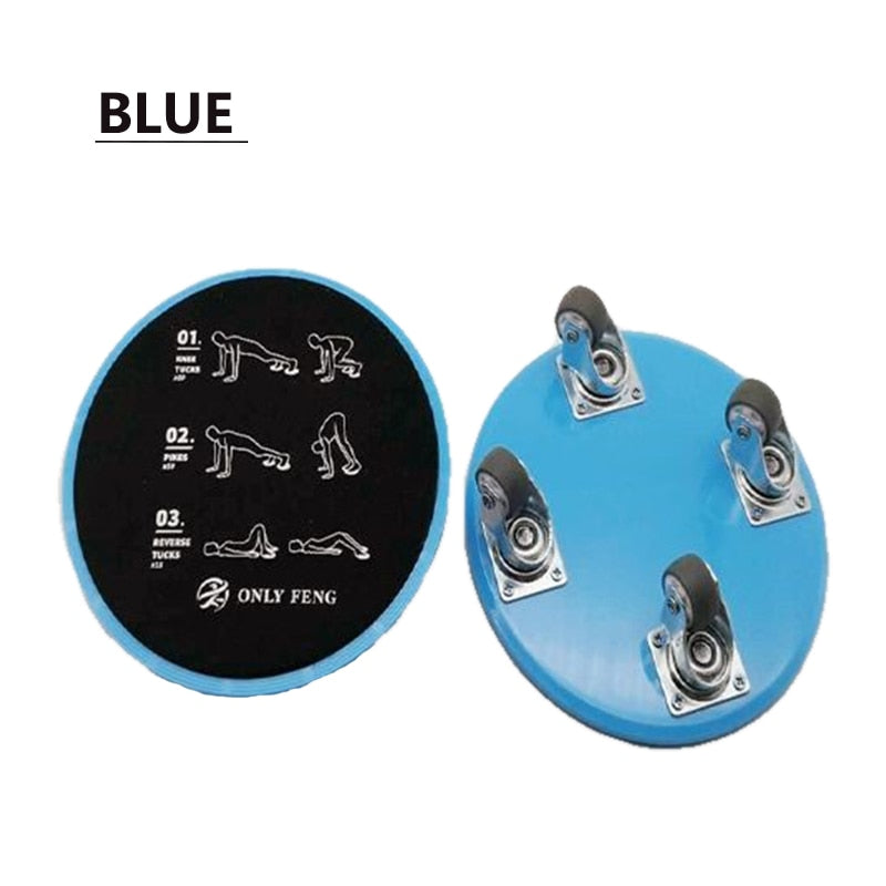 1 Pair 4 Wheel Gliding Disc Blue