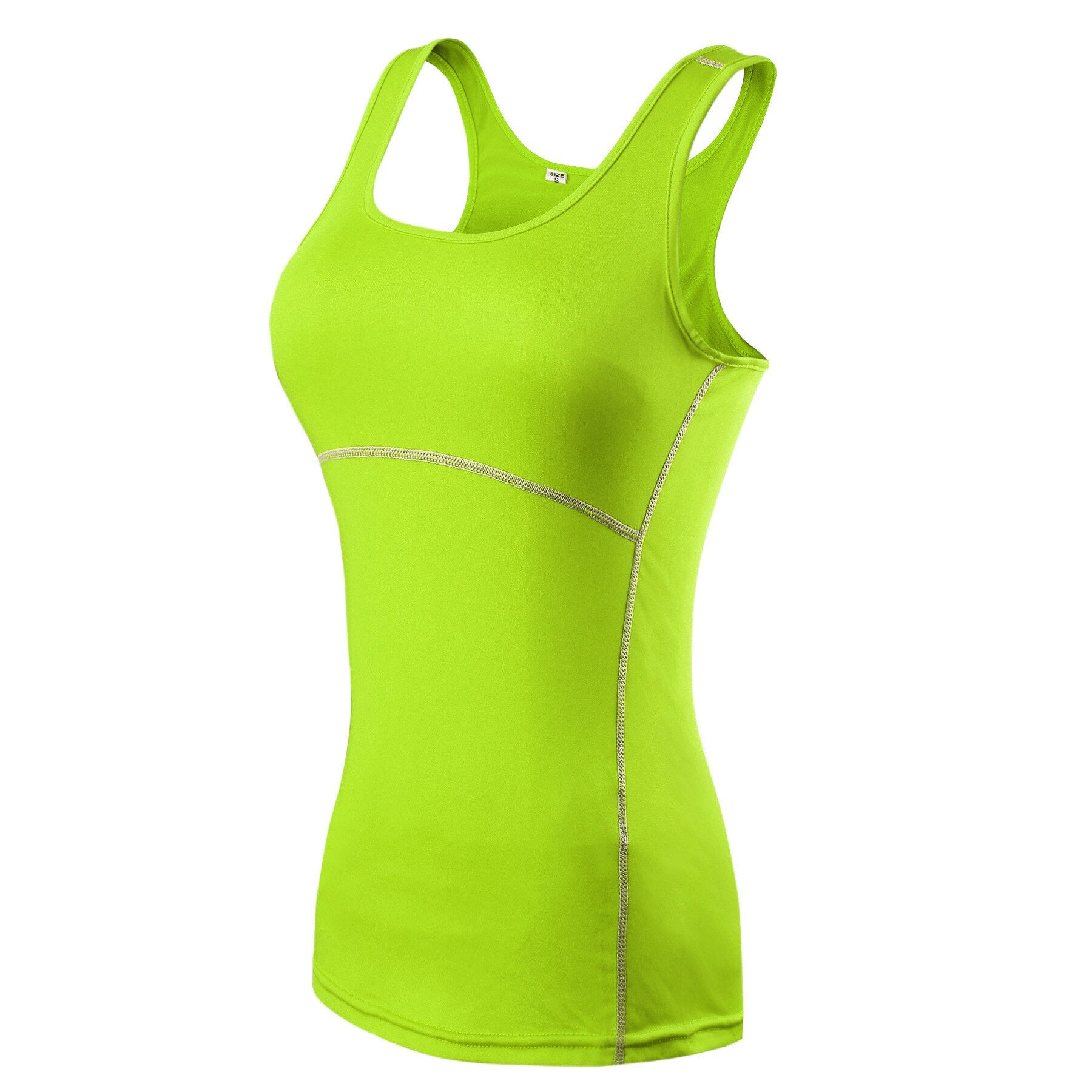 Women White Tank Sexy Gym Vest Green